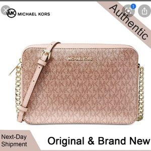 MK Jet Set Crossbody in rose gold